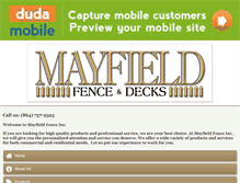 Tablet Screenshot of mayfieldfence.com